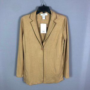 Magaschoni Women's Notch Lapel Jacket In Deep Camel Size Small